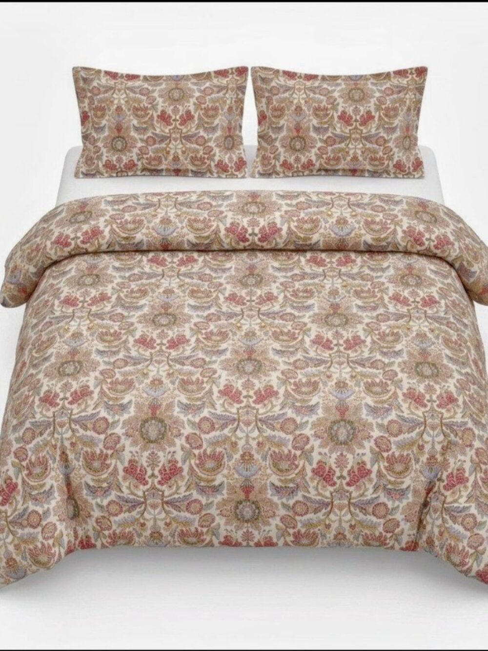 Ralph Lauren Chapman Jacobean Paisley Floral Queen Duvet Cover Set w/ 2 Standard